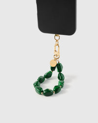 STRAP NG TELEPONO NA MAY EMERALD MARBLE