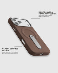 STAND CASE NG TELEPONO — BROWN