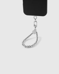 SILVER NA PERLAS NA STRAP NG TELEPONO