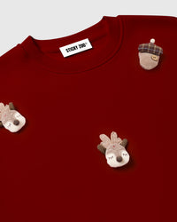 REINDEER AT ACORN NA MALAMBOT NA SWEATSHIRT