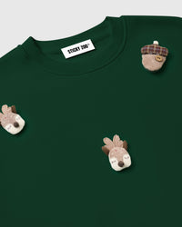 REINDEER AT ACORN NA MALAMBOT NA SWEATSHIRT