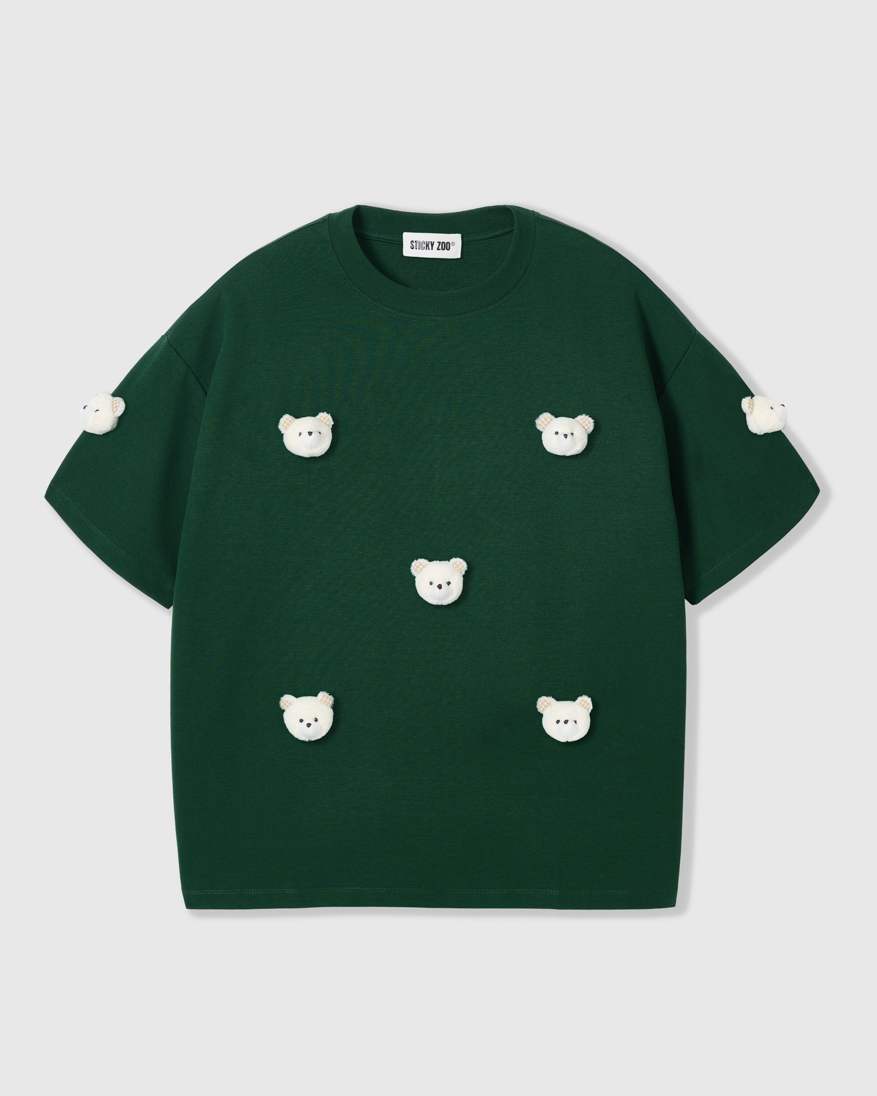TEDDY CHECK-EAR NA PALAMUT NA T-SHIRT