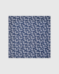 NAVY BOTEH NA SILK SCARF