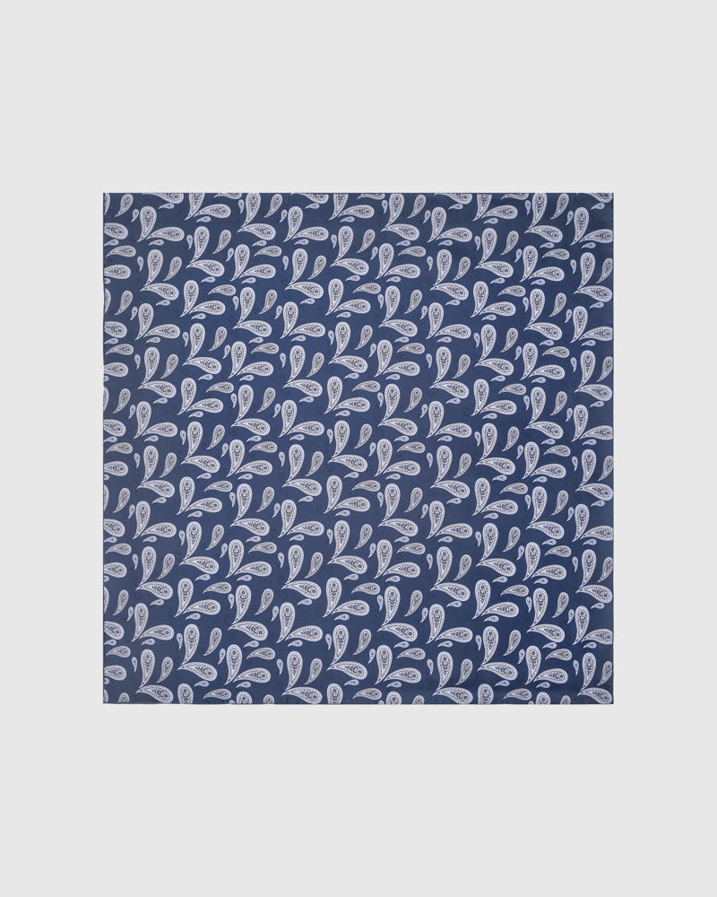 NAVY BOTEH NA SILK SCARF
