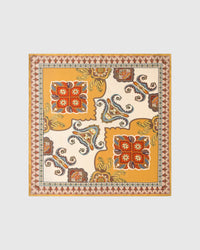 SAFFRON MEDALLION NA SILK SCARF