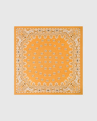 SAFFRON BANDANA SILK SCARF