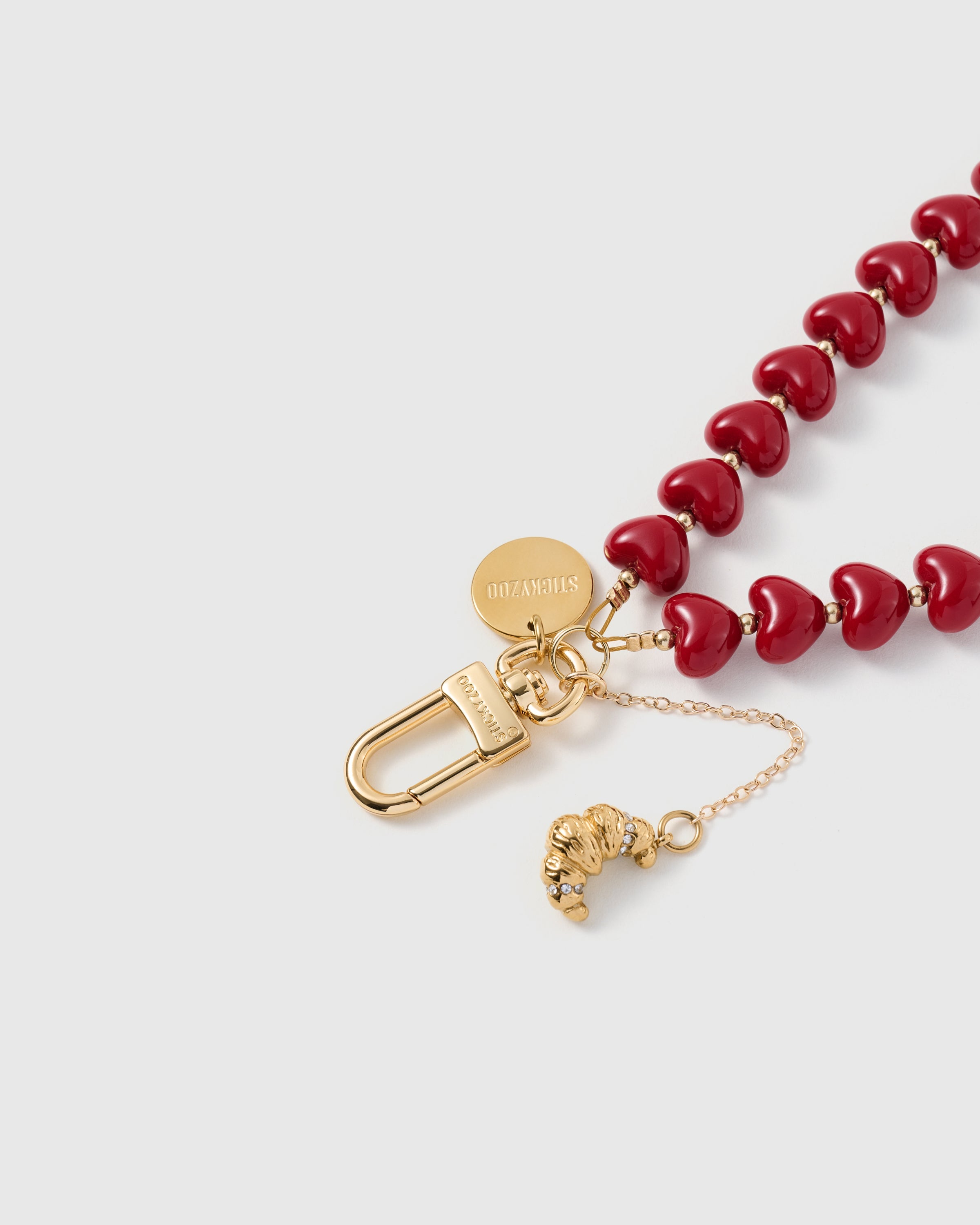 CHERRY CROISSANT HEART STRAP NG TELEPONO  