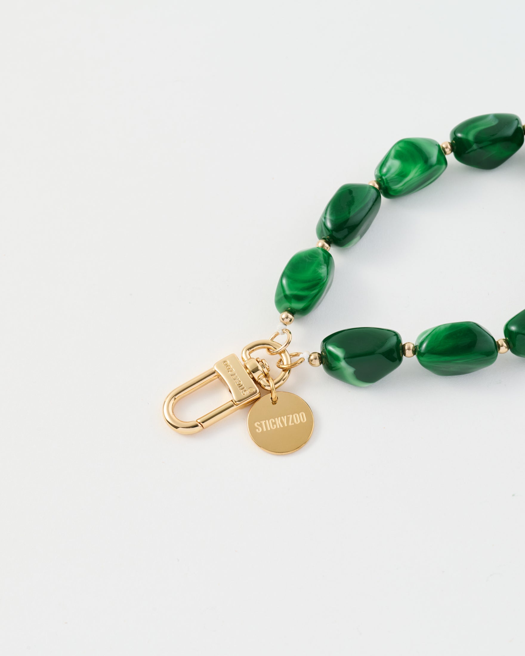 STRAP NG TELEPONO NA MAY EMERALD MARBLE