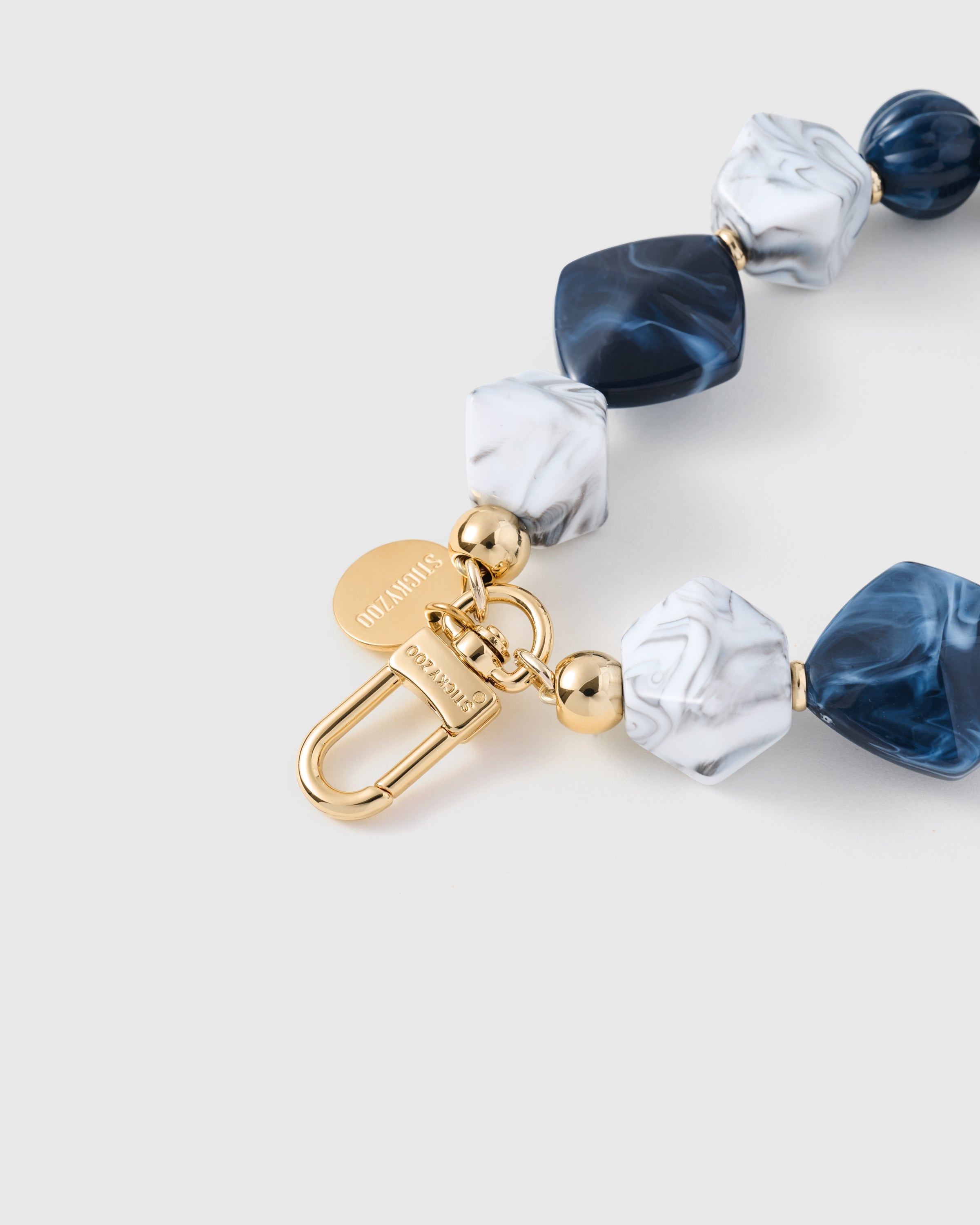 STRAP NG TELEPONO NA MAY SAPPHIRE MARBLE CLUSTER