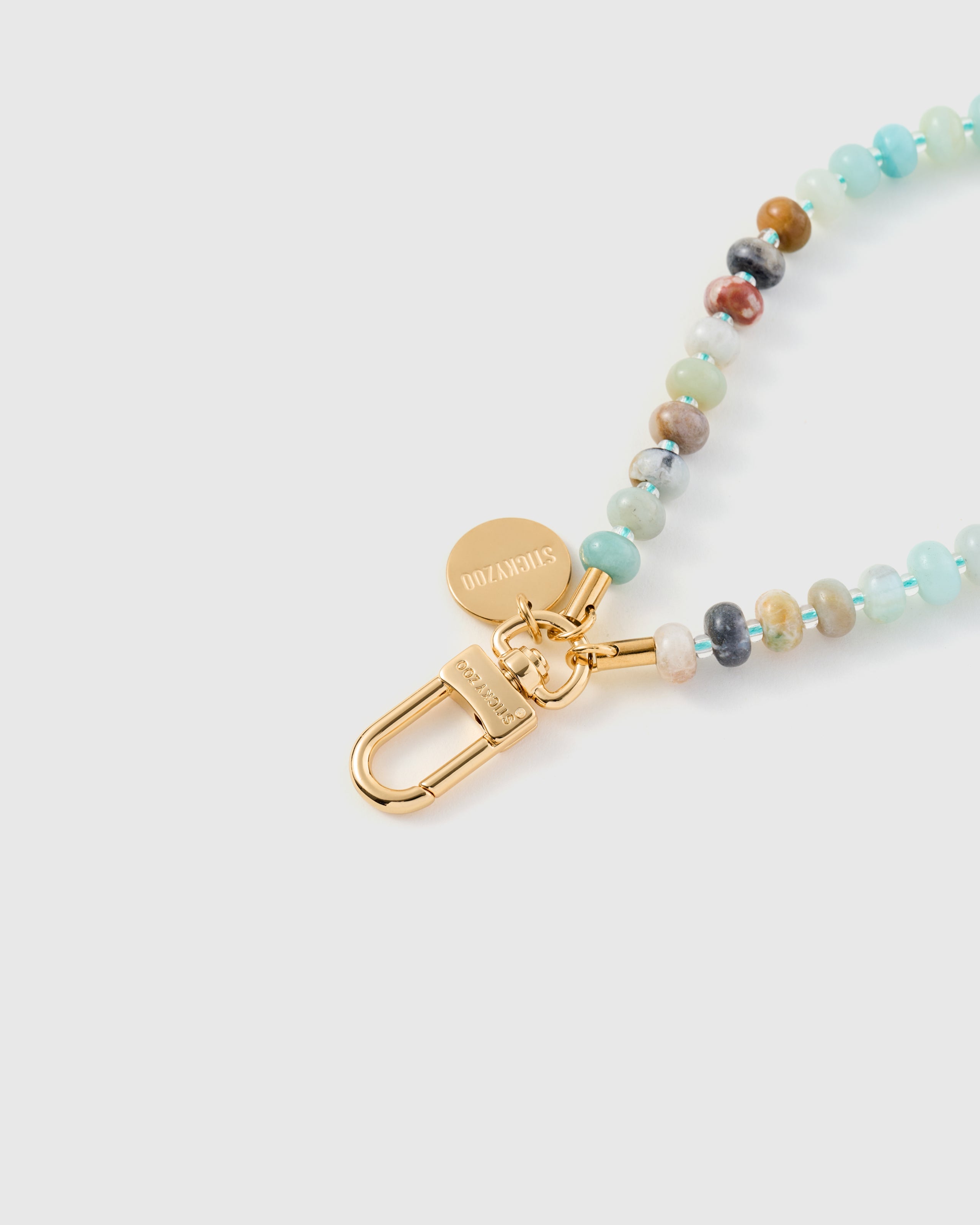 AQUA AGATE ORBIT PHONE STRAP