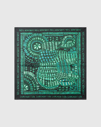 EMERALD DOTWORK NA SILK SCARF