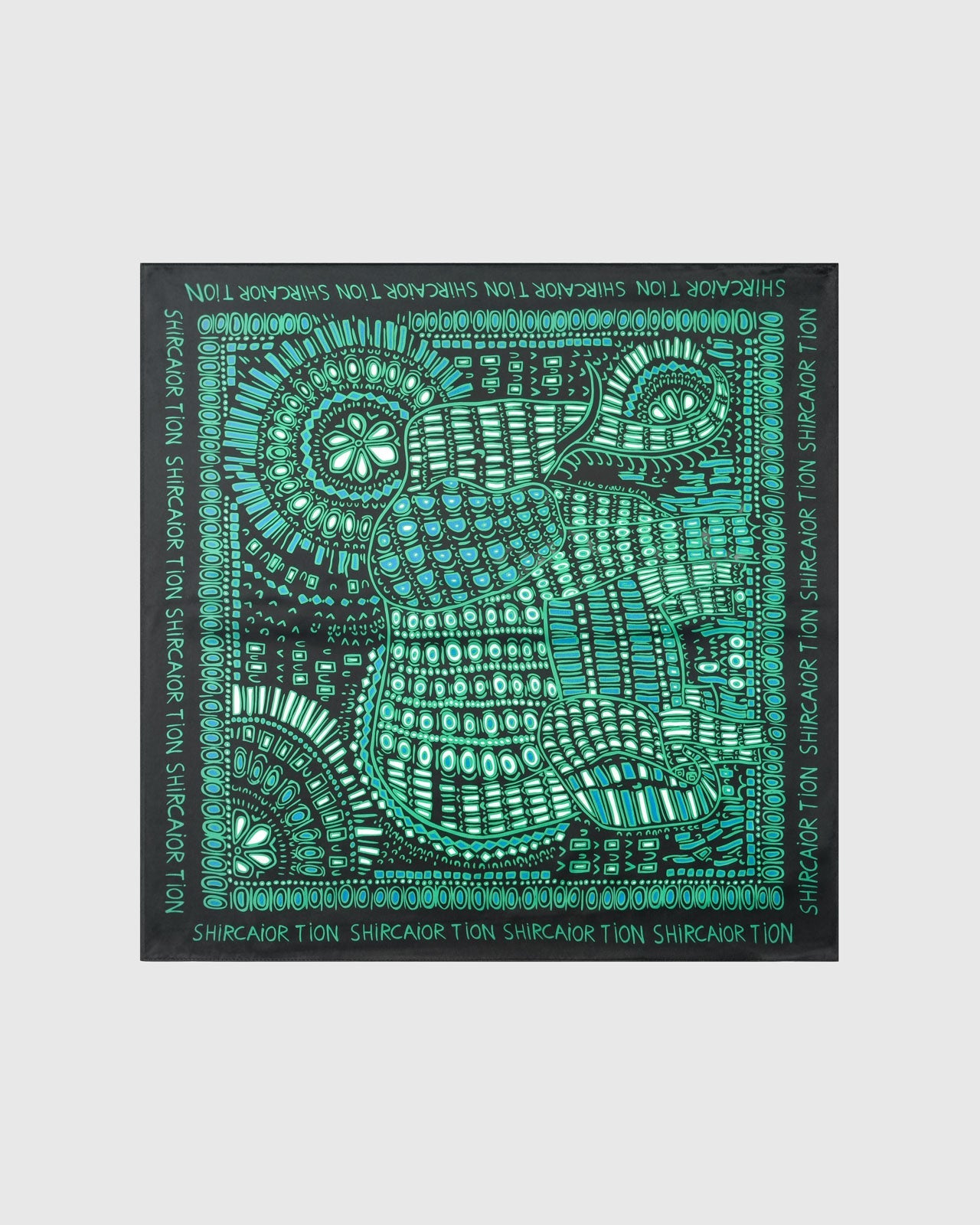 EMERALD DOTWORK NA SILK SCARF