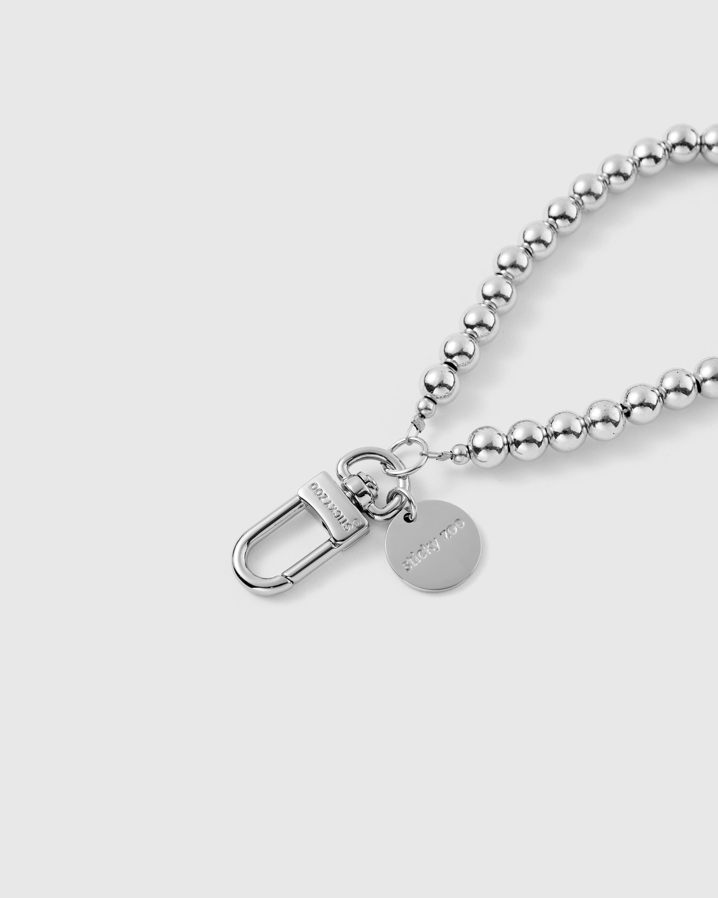 SILVER NA PERLAS NA STRAP NG TELEPONO