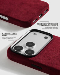 ALCANTARA CASE NG TELEPONO — BORDEAUX  