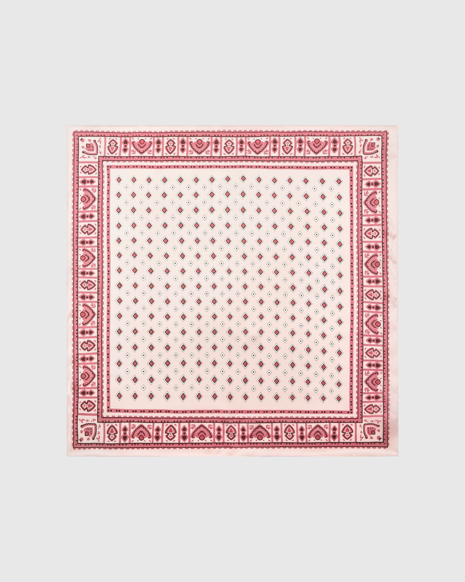 ROSEWATER TILE NA SILK SCARF
