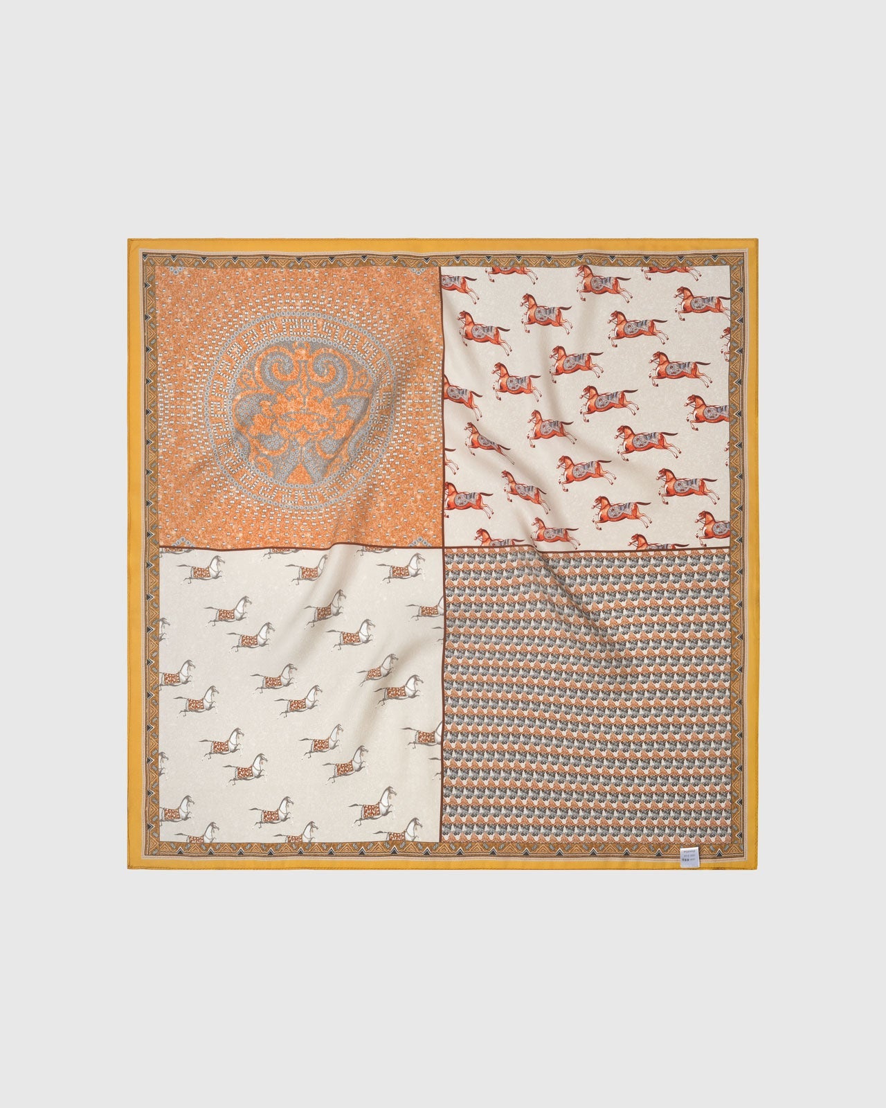 GALLOP PATCHWORK NA SILK SCARF