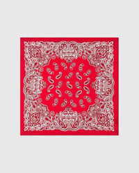 CRIMSON BANDANA NA SILK SCARF