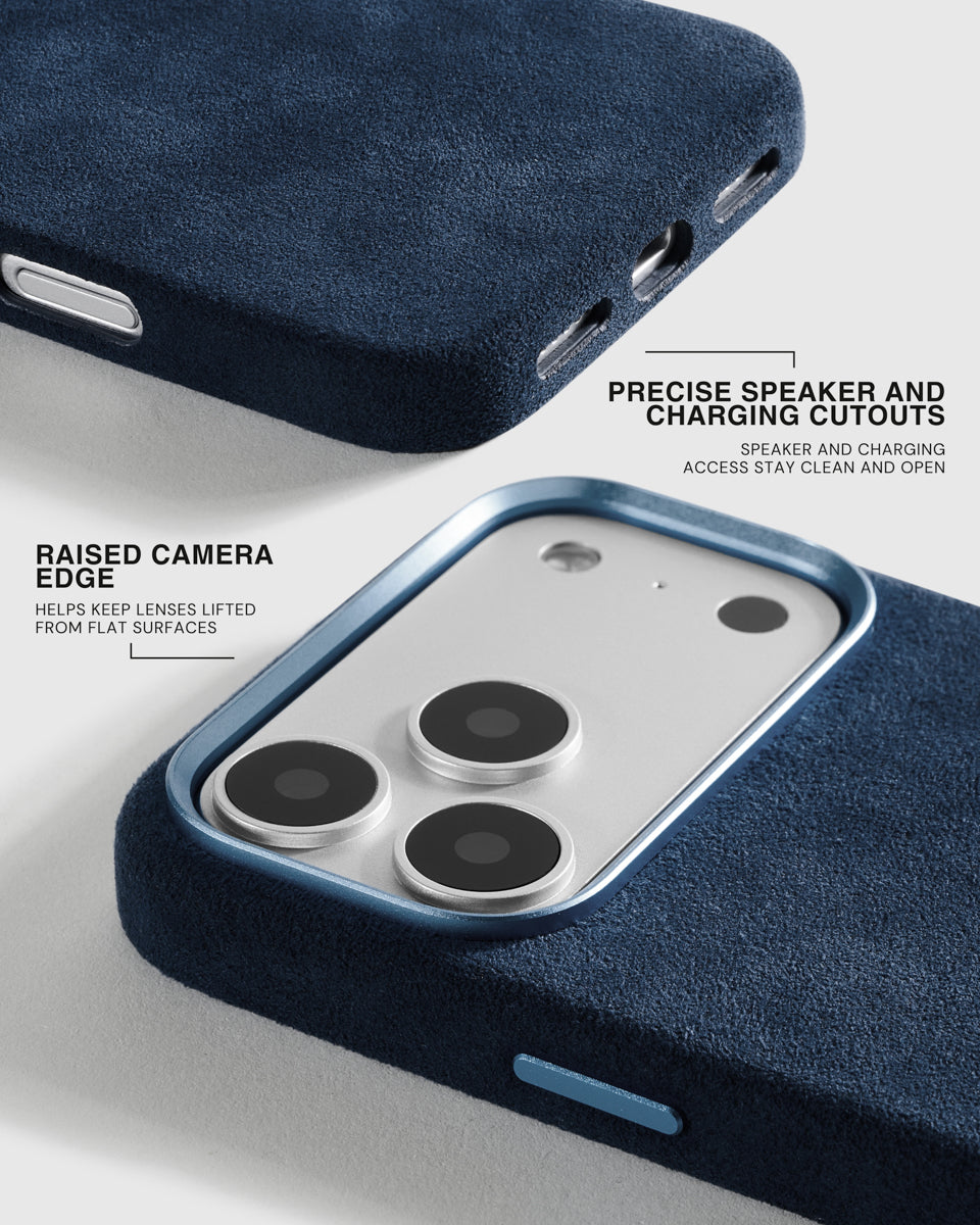 ALCANTARA NA CASE NG TELEPONO — COBALT