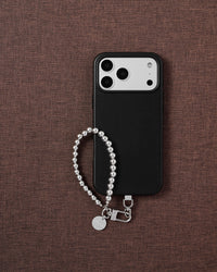 SILVER NA PERLAS NA STRAP NG TELEPONO