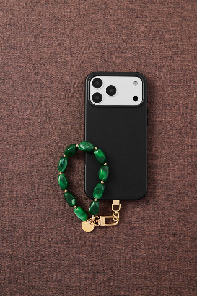 STRAP NG TELEPONO NA MAY EMERALD MARBLE