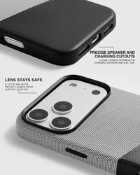 WALLET NA CASE PARA SA TELEPONO — GREY BLACK
