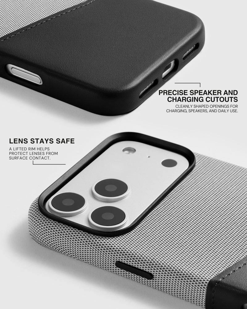 WALLET NA CASE PARA SA TELEPONO — GREY BLACK