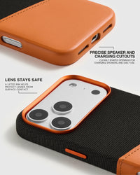WALLET NA CASE PARA SA TELEPONO — BLACK ORANGE