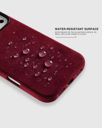 ALCANTARA CASE NG TELEPONO — BORDEAUX  