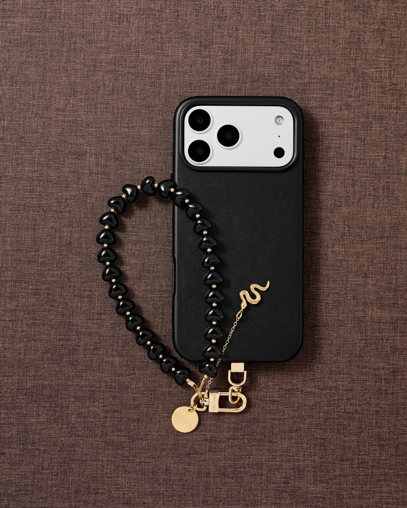 NOIR SNAKE HEART STRAP NG TELEPONO  