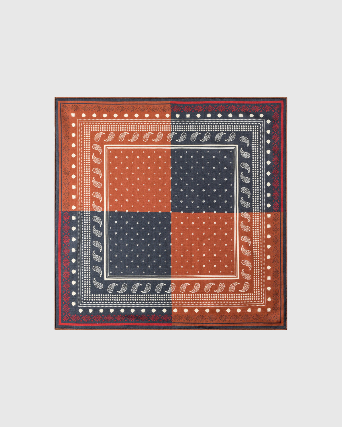 SADDLE BANDANA SILK SCARF