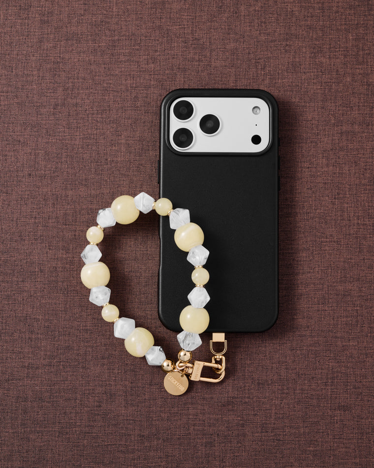 STRAP NG TELEPONO NA MAY BUTTER CRYSTAL CLUSTER