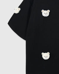 TEDDY CHECK-EAR NA PALAMUT NA T-SHIRT