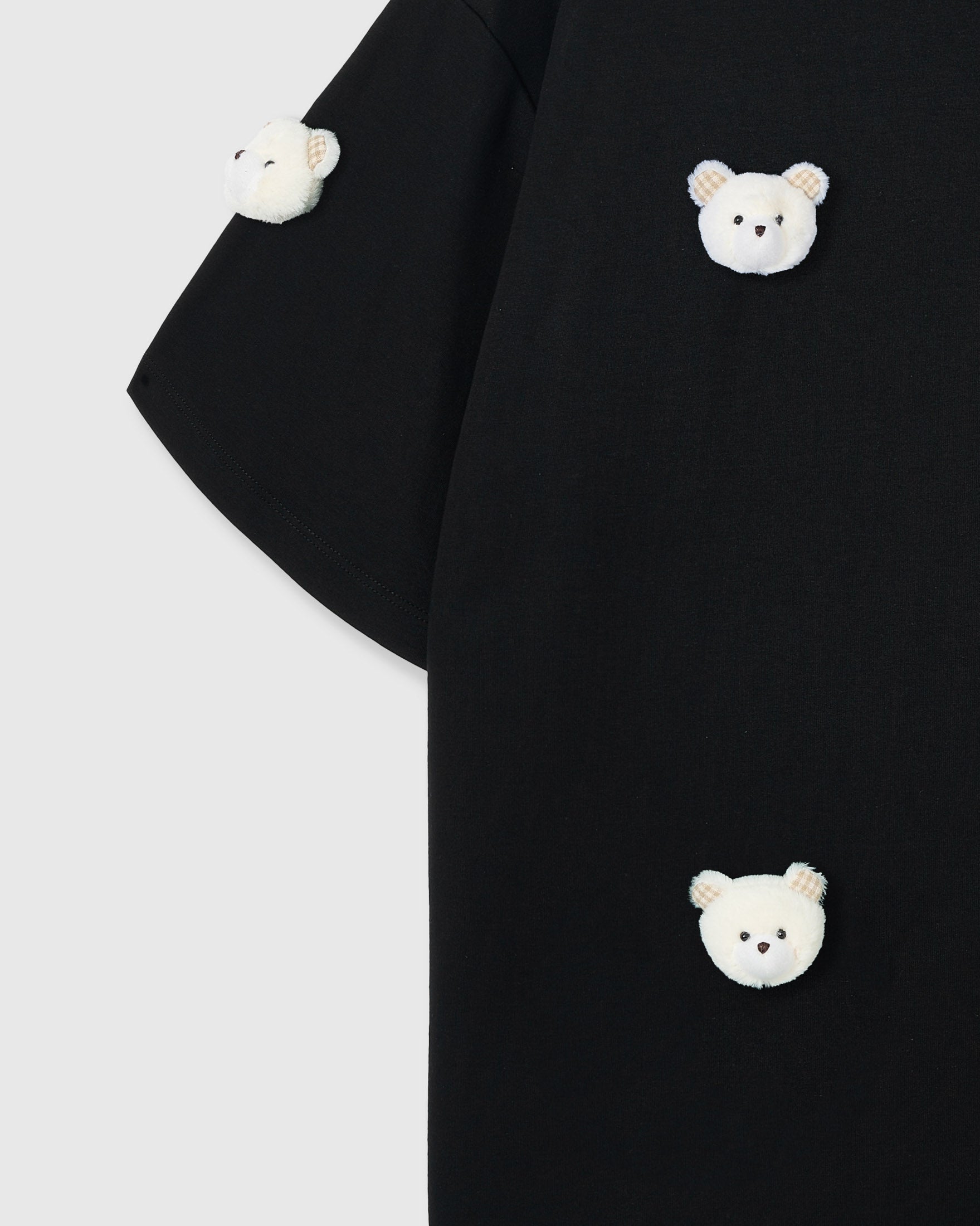 TEDDY CHECK-EAR NA PALAMUT NA T-SHIRT