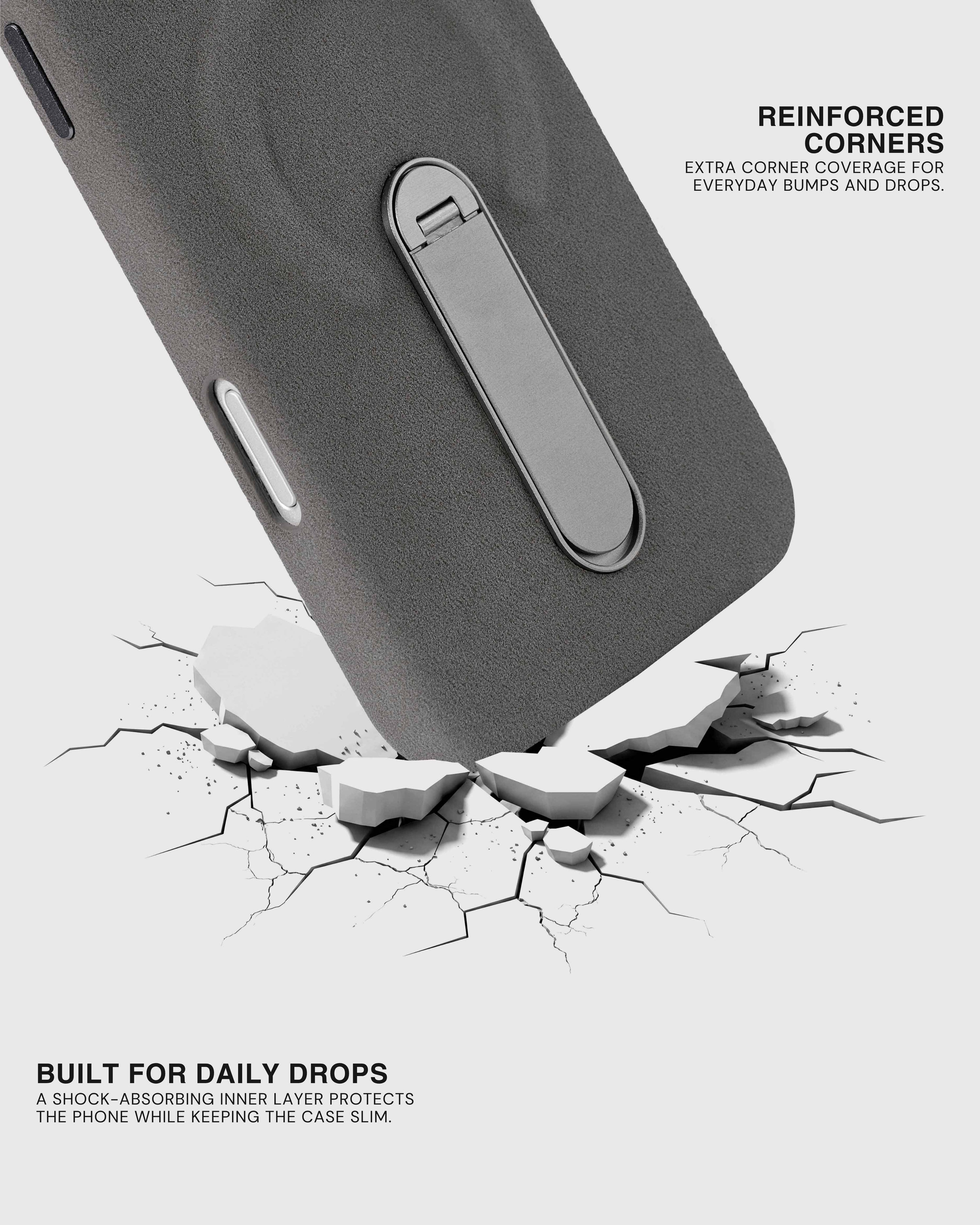 STAND CASE NG TELEPONO — GREY
