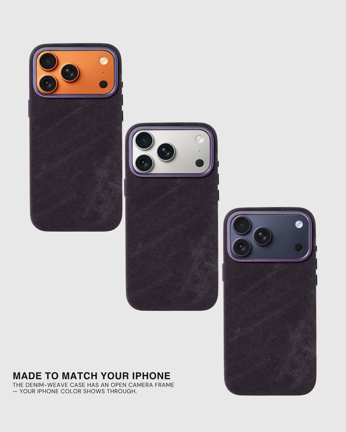 DENIM CASE NG TELEPONO — PURPLE