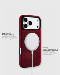 ALCANTARA CASE NG TELEPONO — BORDEAUX  