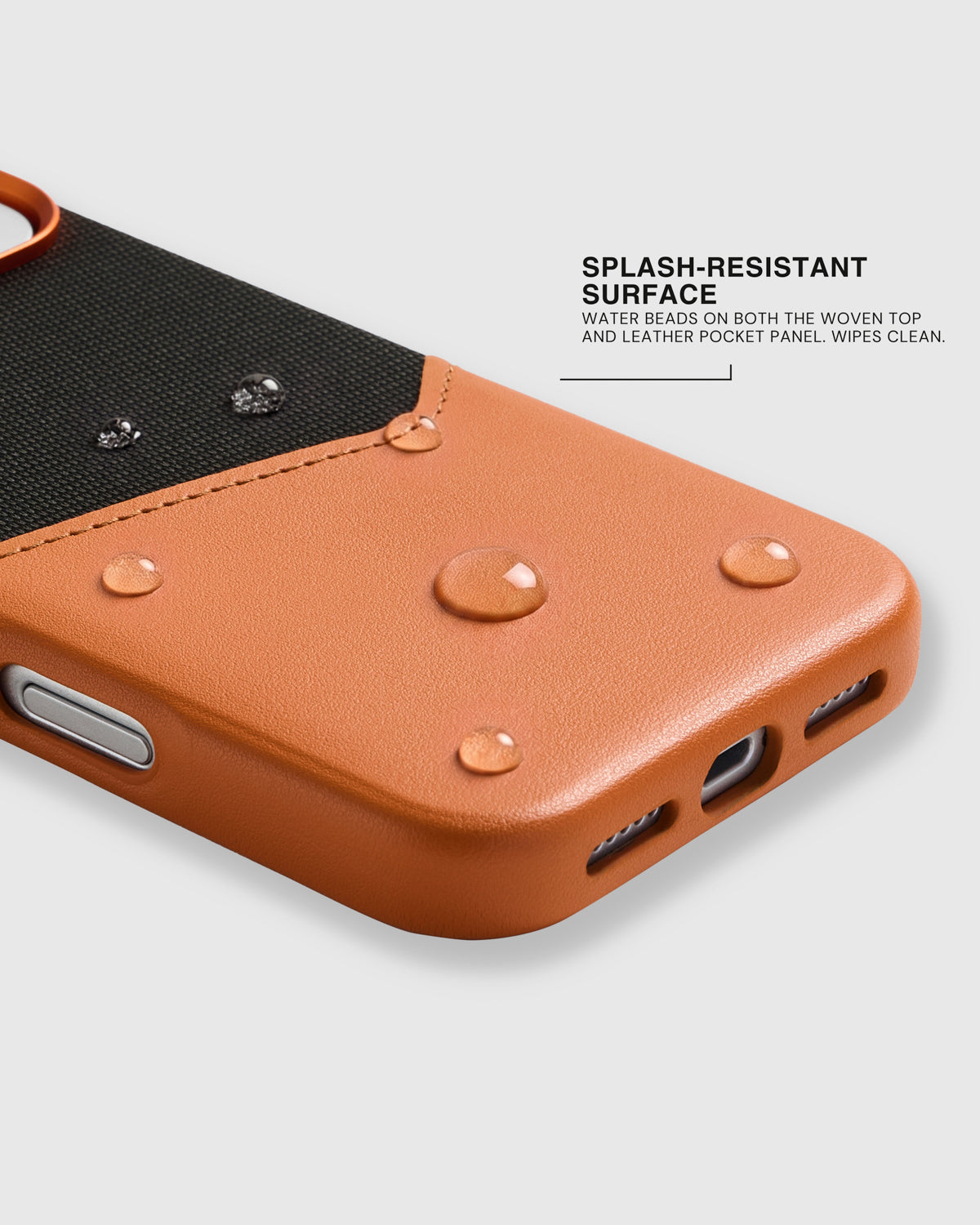 WALLET NA CASE PARA SA TELEPONO — BLACK ORANGE