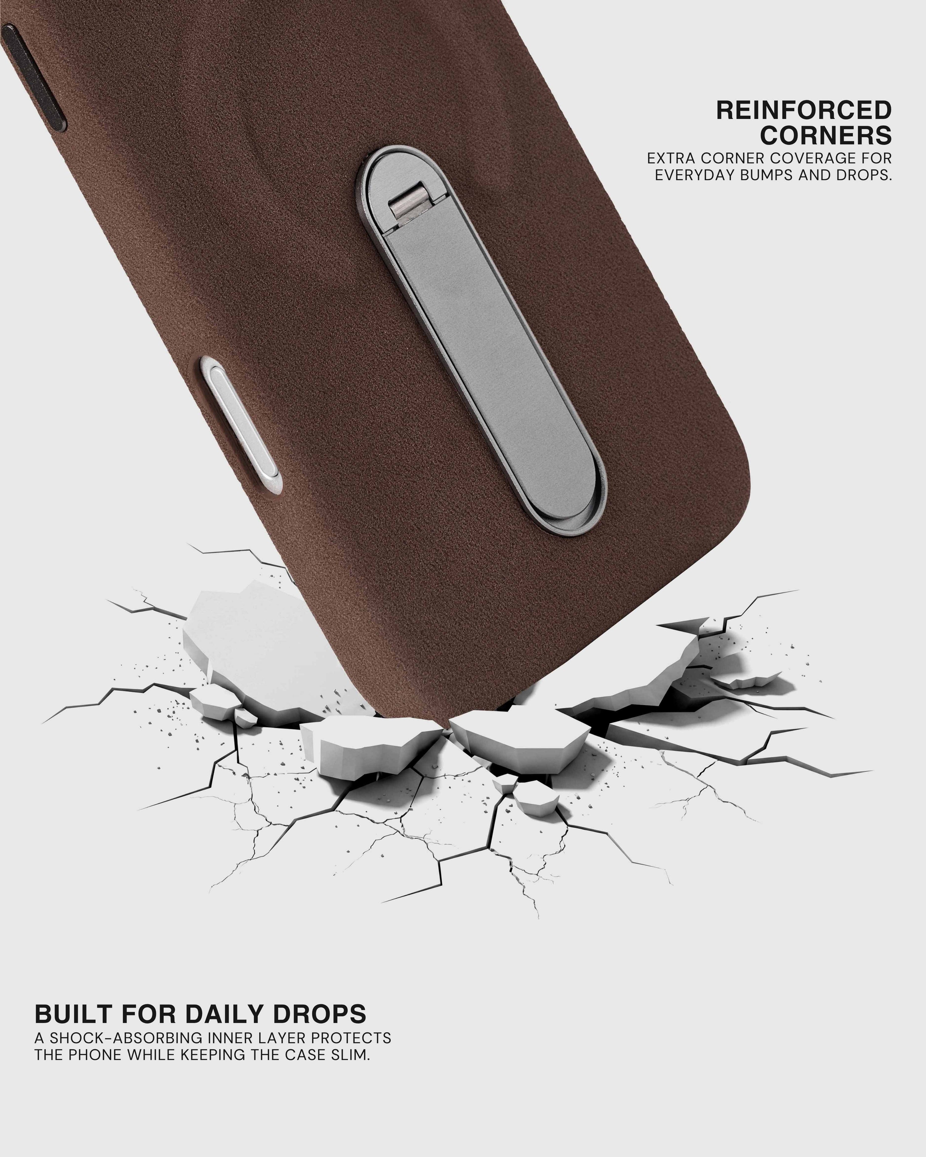 STAND CASE NG TELEPONO — BROWN