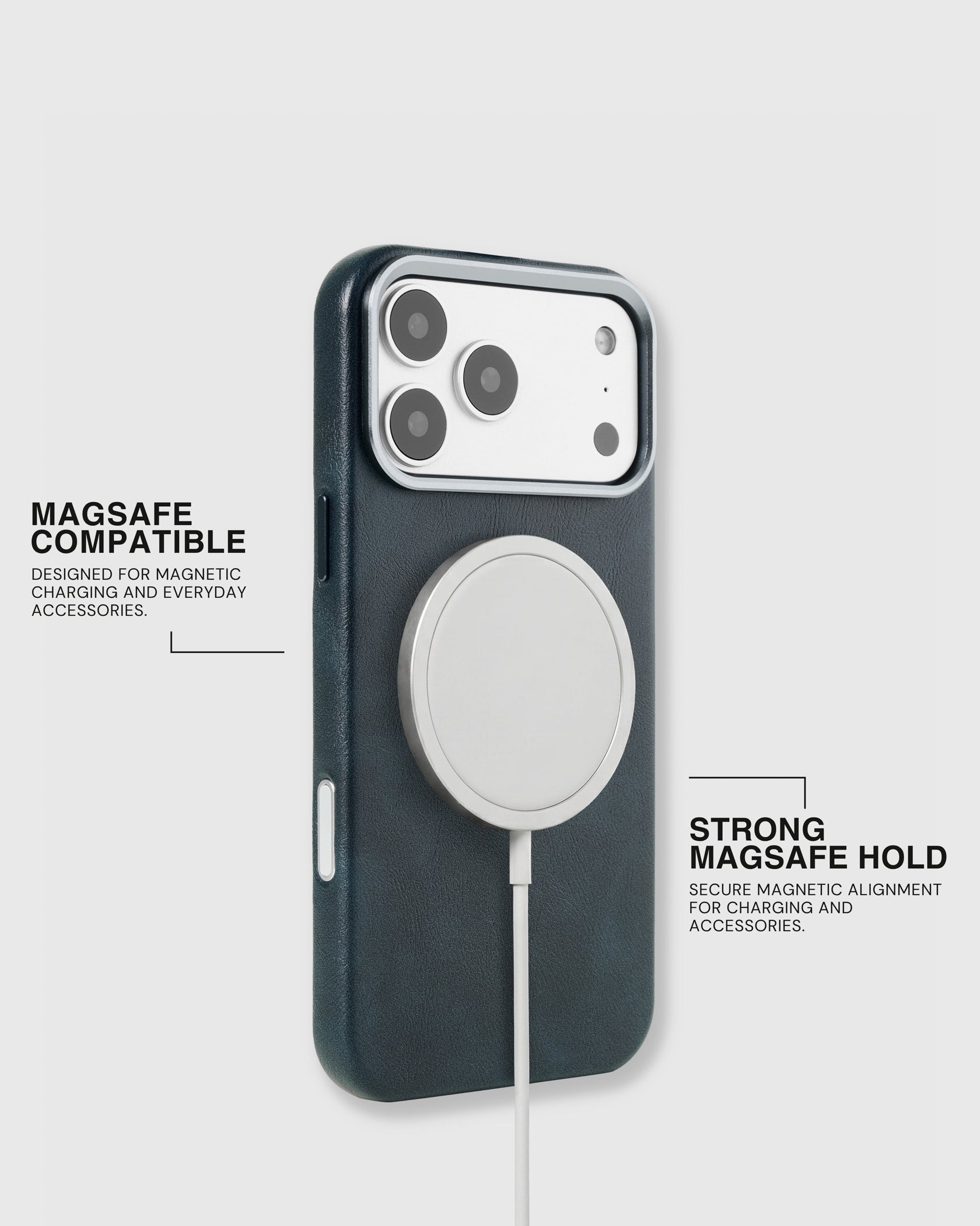 VINTAGE LEATHER PHONE CASE — BLUE
