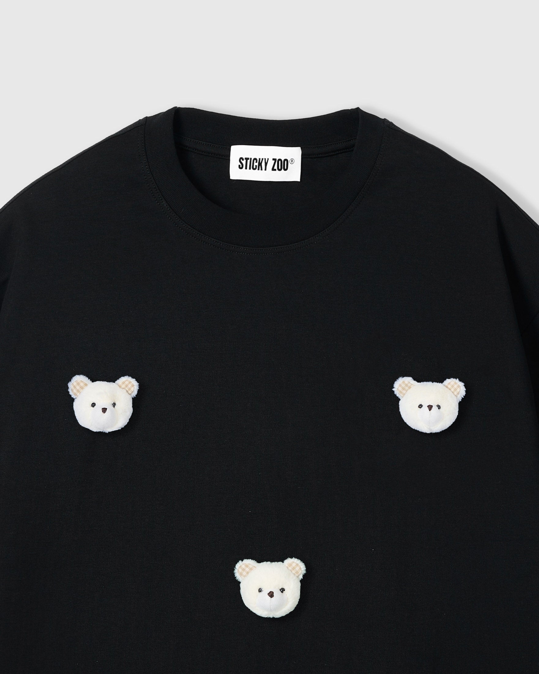 TEDDY CHECK-EAR NA PALAMUT NA T-SHIRT