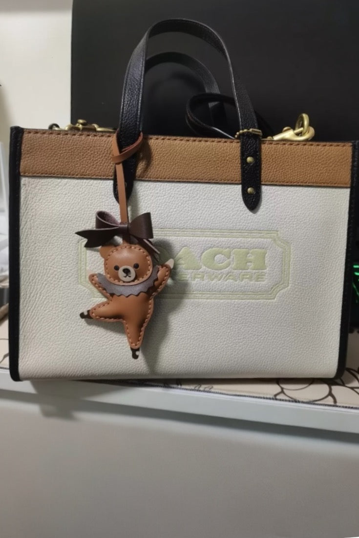 BALLET BEAR CHARM charm rated 4.9★ by thousands — French Alran goatskin, 3 days by hand.
