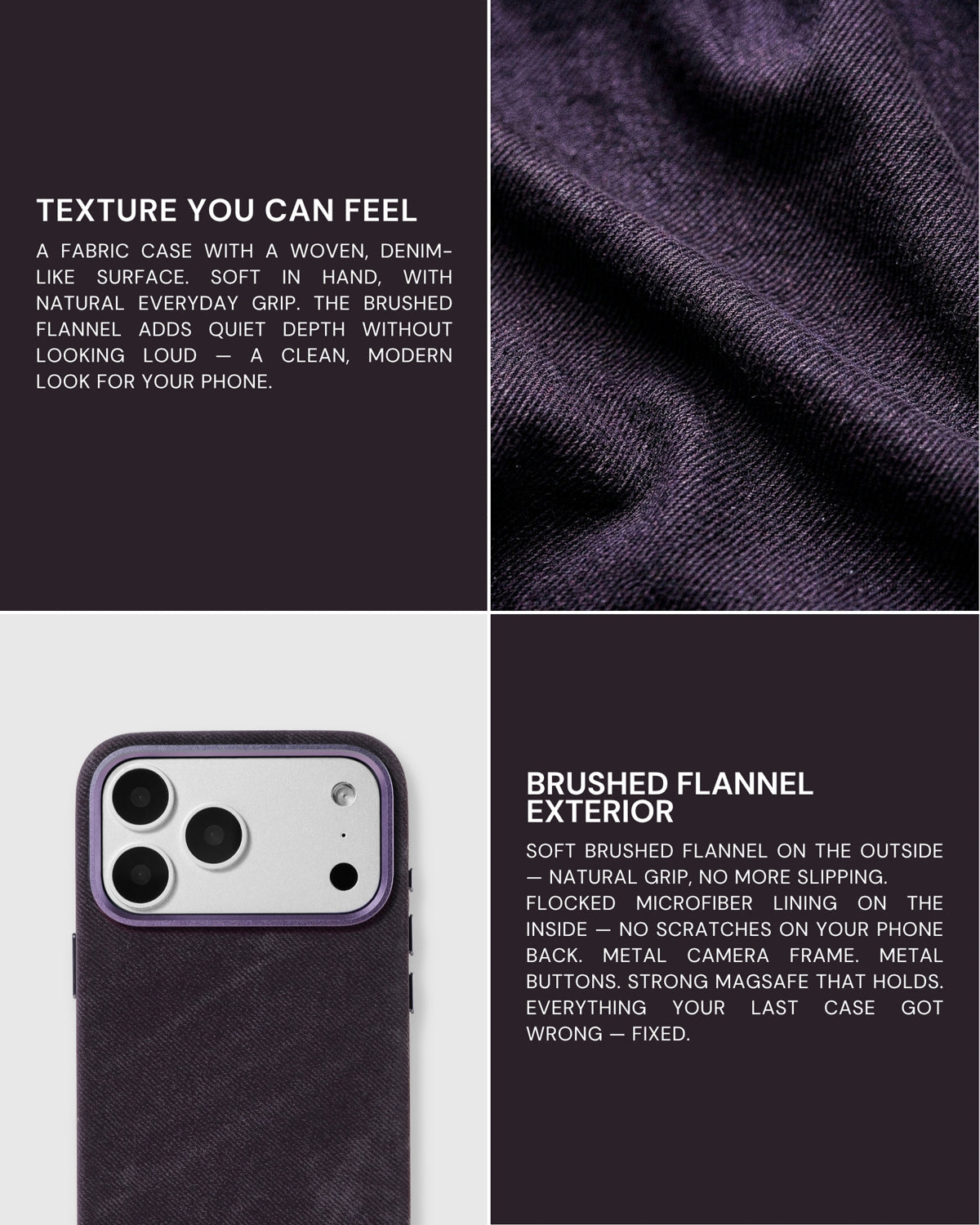 DENIM CASE NG TELEPONO — PURPLE