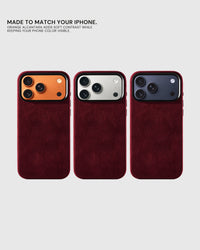 ALCANTARA CASE NG TELEPONO — BORDEAUX  