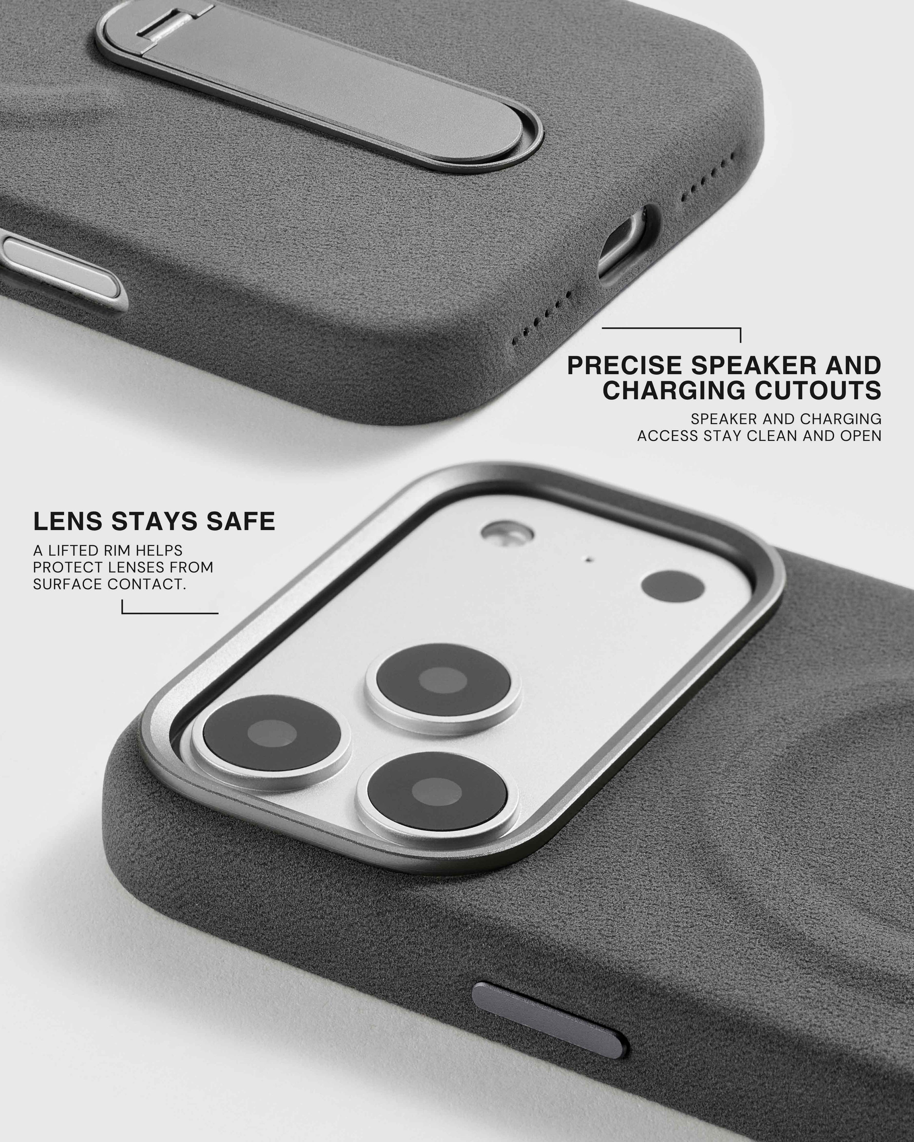 STAND CASE NG TELEPONO — GREY