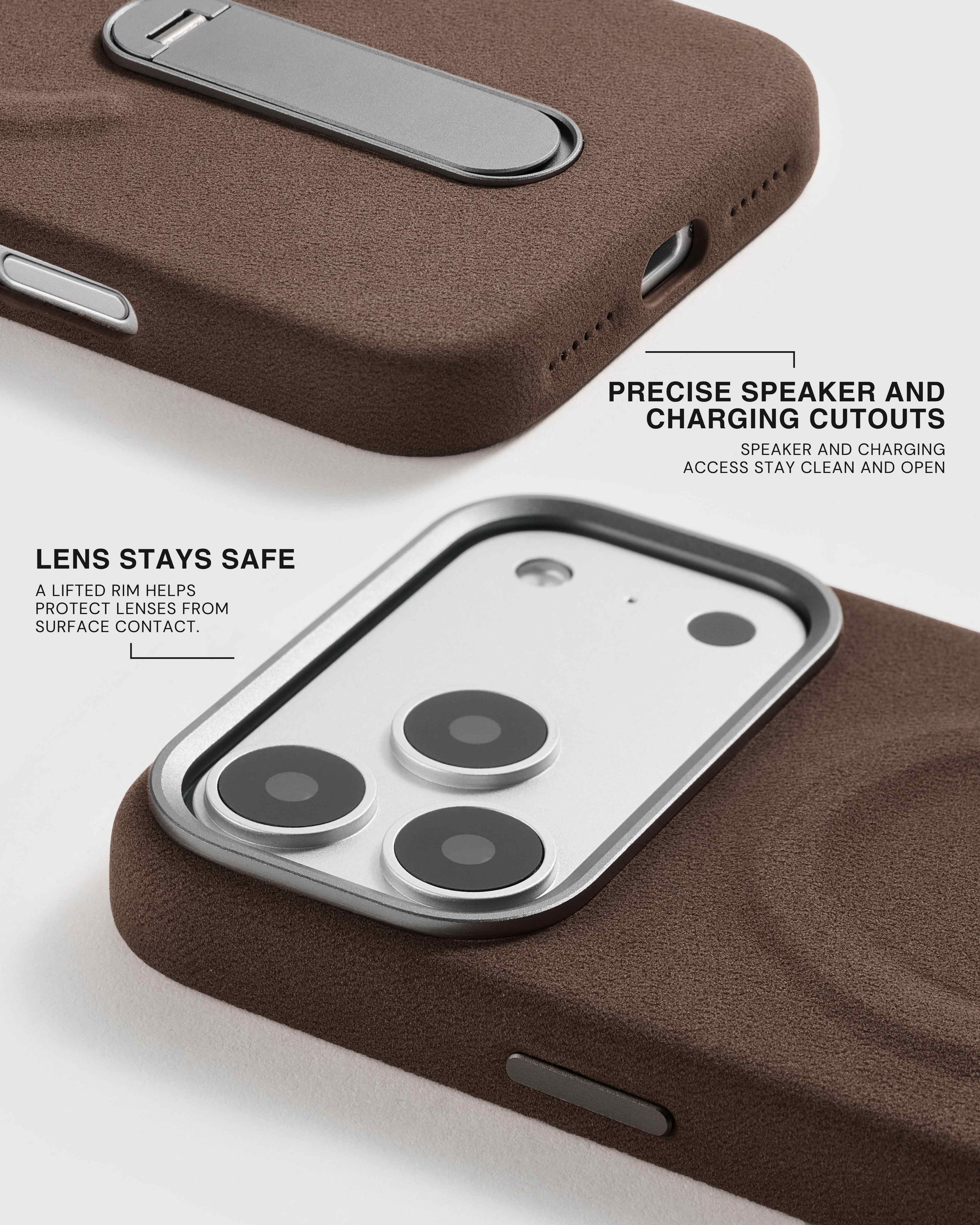 STAND CASE NG TELEPONO — BROWN