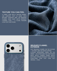 DENIM NA CASE PARA SA TELEPONO — STONEWASH