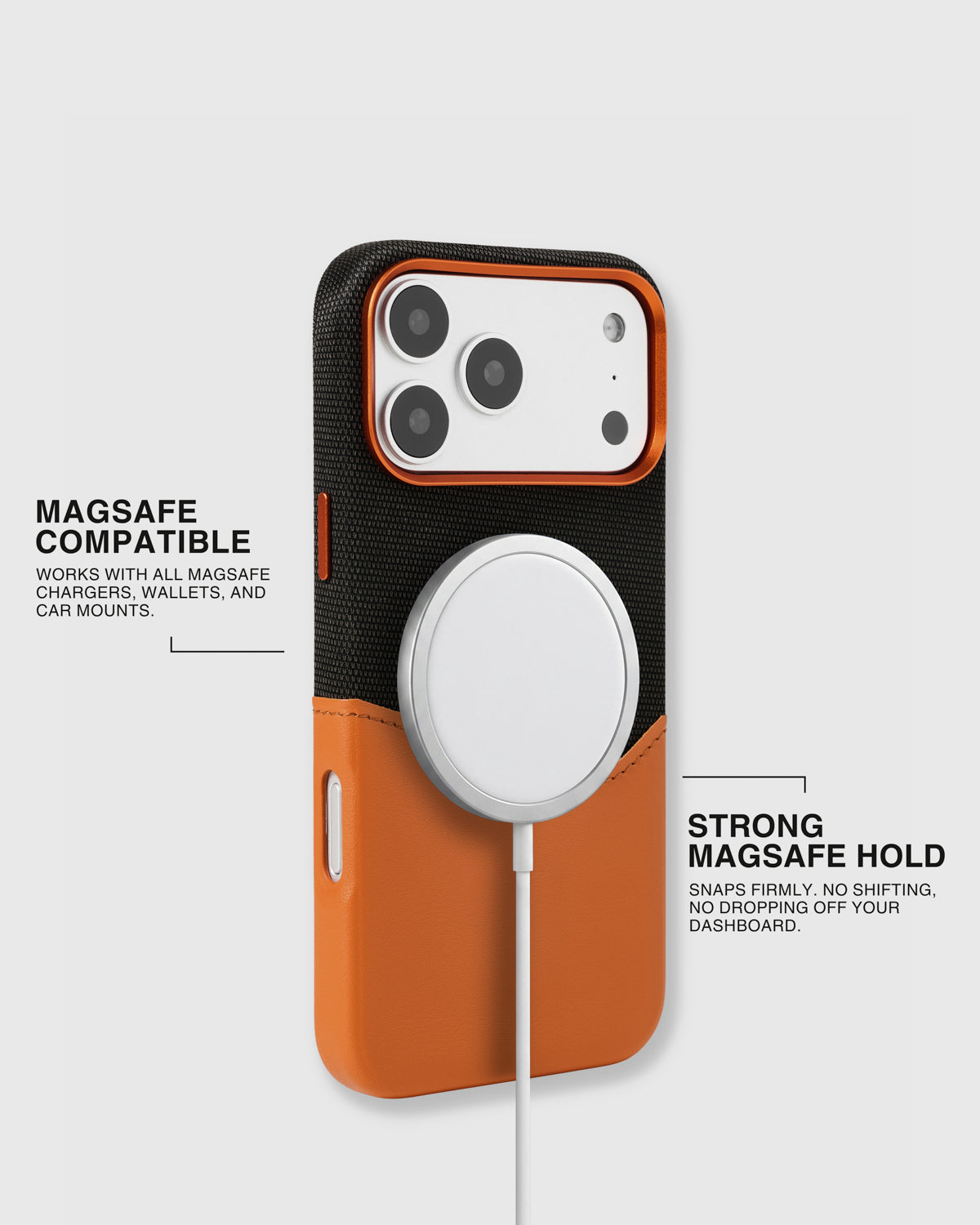 WALLET NA CASE PARA SA TELEPONO — BLACK ORANGE