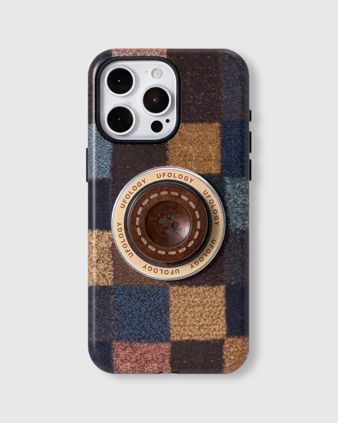 PATCHWORK BUTTON NA CASE NG TELEPONO