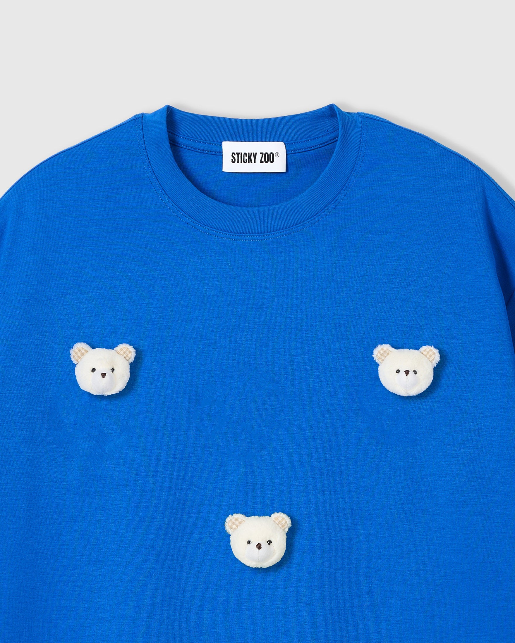 TEDDY CHECK-EAR NA PALAMUT NA T-SHIRT
