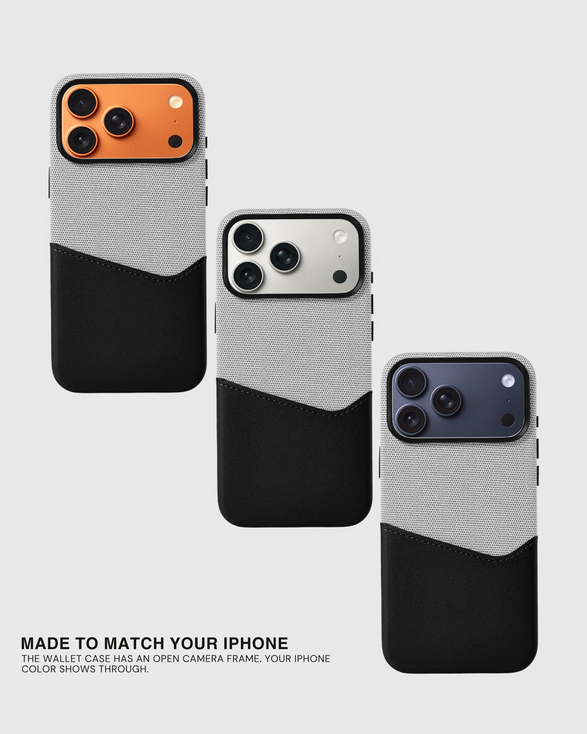 WALLET NA CASE PARA SA TELEPONO — GREY BLACK